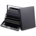 Miniatyrbillede 3 af 11: 10 Fack XL Design Rustfrit Kortholder til mindst 10 kort Black Svart