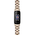 Miniatyrbillede 3 af 5: Armbånd til Fitbit Inspire 3 Rustfrit Stål 3 Perler Erstatningsarmbånd til Smartwatch Champagne Gold