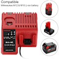 Miniatyrbillede 2 af 5: Til Milwaukee M12-18FC hurtiglader kombineret opladning af litiumbatteri