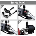 Miniatyrbilde 3 av 5: 2 stk motorsykkelspeilholder for 22 mm styrefeste - for 10 mm sidespeil, aluminium (svart)