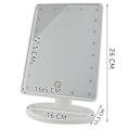 Miniatyrbilde 3 av 4: Sminkespeil med LED-lamper - Justerbar - White Vit