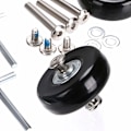 Pikkukuva 5 / 5: 4 kpl vaihdettavia kääntyviä kumipyöriä matkalaukkuihin, 45 x 18 mm
