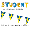 Miniatyrbilde 2 av 5: Studentdekorasjoner Studentfest Pakke Ballonger, Girlander, Eksamensdekorasjoner - Komplett Sett for Studentmottakelse