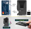 Miniatyrbillede 7 af 11: Kortholder i kulfiber RFID Sort - Julegave One size