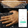 Miniatyrbillede 8 af 9: Smart Ring R1000 – Søvnmonitor, Bluetooth 5.0, Blodiltmåler Guld Guld 8