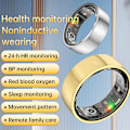 Miniatyrbillede 3 af 10: Smart Ring R1000 – Søvnmonitor, Bluetooth 5.0, Blodiltmåler Guld Guld 10
