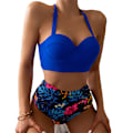 Miniatyrbillede 2 af 4: Dame Todelt Vintage Badedragt Retro Strand Høj Talje Bikini E E M