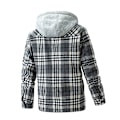 Miniatyrbilde 2 av 5: Herre Bomull Rutete Skjorte Jakke Fleeceforet Flanellskjorte Sherpa Knappjakker Style1 Style1 M