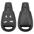 Miniatyrbillede 1 af 6: Nøglehus/Alarmdåse med 4 Knapper til Saab 9-3 & 9-5 Black Svart