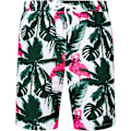 Pikkukuva 3 / 6: Miesten Havaiji-paita ja shortsit -setti Regular Fit lyhythihainen rento funky ranta flamingo paita setti 3XL 3XL White Green Flamingo