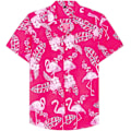 Pikkukuva 2 / 6: Miesten Havaiji-paita ja shortsit -setti Regular Fit lyhythihainen rento funky ranta flamingo paita setti 4XL 4XL Pink Flamingo