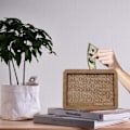 Miniatyrbild 6 av 11: Penningskrin i trä med disk för att spara pengar för barnmyntbanker Återanvändbar spargris med markörmål Nummer Födelsedagspresent 0.3 3000