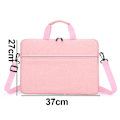 Miniatyrbillede 2 af 2: 14 tommer taske Computertaske Dokumentmappe, arbejdstaske til rejser Sort pink