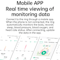 Miniatyrbillede 2 af 7: Smart Ring R1000 – Søvnmonitor, Bluetooth 5.0, Blodiltmåler Sort Svart 13
