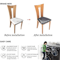 Miniatyrbilde 5 av 5: 6 stk Stretch Jacquard Stoltrekk, Avtakbare Stoltrekk