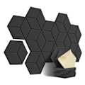 Miniatyrbild 1 av 5: 12-pack Akustikskum, självhäftande Ljudisoleringspaneler, för Ljudisolering Akustisk Behandling, Svart Black