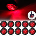 Miniatyrbillede 1 af 9: 10x Lastbil Bus Båd Trailer Sidemarkeringslys Lampe 3LED Markeringslys Rødt hus rødt lys