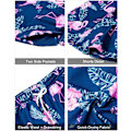 Pikkukuva 5 / 6: Miesten Havaiji-paita ja shortsit -setti Regular Fit lyhythihainen rento funky ranta flamingo paita setti L L Blue Flamingo