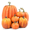 Pikkukuva 1 / 5: Halloween-Pumppuja Simuloivat Koristeet 7 kpl Simuloitu Pumppu Malli Teko-Pumppu Koriste Väärennös Pumppu Halkeilee Orange