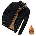 Miniatyrbild 1 av 6: Herrjackor Vinterjackor Mode Casual Kappa Kläder för Män Slim Stand Collar black black l