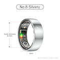 Miniatyrbillede 3 af 11: Smart Ring R1000 – Søvnmonitor, Bluetooth 5.0, Blodiltmåler Sølv Silver 8