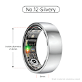 Miniatyrbillede 3 af 11: Smart Ring R1000 – Søvnmonitor, Bluetooth 5.0, Blodiltmåler Sølv Silver 12