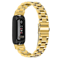 Miniatyrbillede 1 af 5: Armbånd til Fitbit Inspire 3 Rustfrit Stål 3 Perler Erstatningsarmbånd til Smartwatch Gold