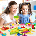 Miniatyrbillede 3 af 6: 20 stk Playdough-værktøjer Modellering Tilbehør Kageforme Køkken Legetøj