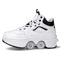 Miniatyrbilde 4 av 7: Unisex Ungdoms Deformasjons Skøyte Sko Fire Hjul Runder Med Rulleskøyter Sko Casual Sneakers Deform Rullesko multi multi 40 Foot length25cm