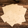 Miniatyrbillede 3 af 5: Invitationspapirsæt til at sende invitationer, poesi, breve, alsidigt 20 ark, glat overflade til skrivning, kalligrafi eller skitsering