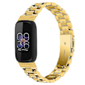 Miniatyrbillede 2 af 5: Armbånd til Fitbit Inspire 3 Rustfrit Stål 3 Perler Erstatningsarmbånd til Smartwatch Gold