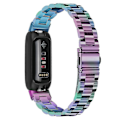 Miniatyrbillede 1 af 5: Armbånd til Fitbit Inspire 3 Rustfrit Stål 3 Perler Erstatningsarmbånd til Smartwatch - Perfekt Multi color