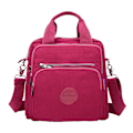 Miniatyrbillede 1 af 9: Casual nylon, rejsetaske med stor kapacitet, vandtæt håndtaske, 2-vejs slid Fuchsia