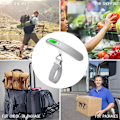 Miniatyrbillede 4 af 5: 2X Rejsetaske/Bagagevægt/Højpræcision Elektronisk Digitalvægt til Rejsetaske Bagage 110Lb 50KG Kapacitet, Heavy Duty Hængende, Sølv