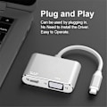 Pikkukuva 4 / 5: USB C - HDMI VGA -sovitin, 2 in 1 Type C - HDMI 4K, VGA 1080P yhteensopiva MacBook Pro/Air 2020 2019, iPad Pro, Surface, harmaa