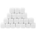 20 stk. Blanke Terninger Afrundede Hjørner D6 Terninger Kuber DIY Terningespil Tilbehør Skrivbare Terninger Sekssidede Terninger Hvid White 1.7X1.7X1.7CM