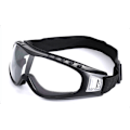 Miniatyrbillede 2 af 2: Sorte Skibriller Klart Glas Goggles MC MX Knallertbriller sort black