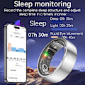 Miniatyrbillede 8 af 11: Smart Ring R1000 – Søvnmonitor, Bluetooth 5.0, Blodiltmåler Sølv Silver 11