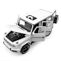 Pikkukuva 1 / 5: 1:32 s G63 G65 SUV Metallinen Leluauto Valetut Yksityiskohdat Maastoajoneuvo Simuloitu Ääni ja Valo Kokoelma Lasten Lahja white