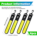 Miniatyrbilde 2 av 7: LED-blinkende lys for skolevesker, 4 stk barns reflekser blinkende lys, skolevesker med 3 moduser, sikkerhetslys, vanntett reflektor (gul) Red+Yellow+Green+Blue