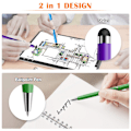 Miniatyrbild 2 av 4: Penna 10-pack Universal Capacitive 2 i 1 Retractable Kulspetspennor och Stylus Pekskärmspenna för surfplattor/ipad/iphone