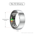Miniatyrbillede 3 af 11: Smart Ring R1000 – Søvnmonitor, Bluetooth 5.0, Blodiltmåler Sølv Silver 10