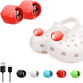 Pikkukuva 1 / 5: 2 kpl LED-valoja Crocseihin, Vedenpitävät Handsfree-taskulamput lapsille ja aikuisille, Uutuuskengänvalot retkeilyyn, koiranulkoilutukseen, Punainen