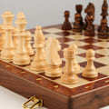 Miniatyrbilde 7 av 10: Sjakksett i tre, Sjakk gave, Sammenleggbart sjakkbrett, Reisesjakkbrett, Sammenleggbart bærbart sjakkspill