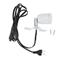 Miniatyrbillede 1 af 4: E27 Roterbar Reptil Pet Clip Varmelampe Pære Base Fatning Holder 300W 110-240V EU-stik