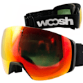 Miniatyrbillede 1 af 5: Woosh UV400 Anti-dug Skibriller til Kvinder og Mænd - Sort/Orange Revo Shift Design