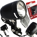 Pikkukuva 1 / 7: Tehokas Polkupyörän LED-etuvalo Dynamolla, 90 Lux, ON/OFF-kytkin