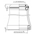 Miniatyrbild 5 av 5: NECO Integrerat Avsmalnande Styrstam Reduktionsset 1 1/8''