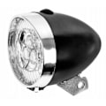 Miniatyrbillede 3 af 4: Klassisk Sort Cykellygte | 3 LED Lys | Forkmonteret | Inkl. AAA Batterier