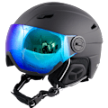 Miniatyrbillede 1 af 7: Professionel Skihjelm med Visir og Goggle Integration - REVO Shift Snøbræthjelm, Str. L +GAVE